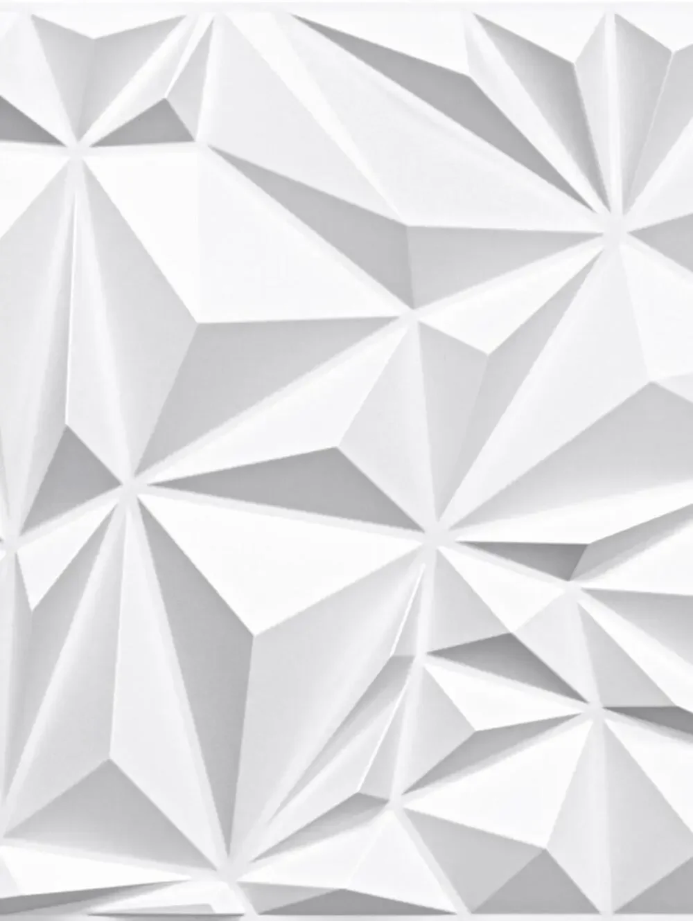 Lot Of 12 STICKGOO 3D Wall Panels Diamond White Paintable 19.7